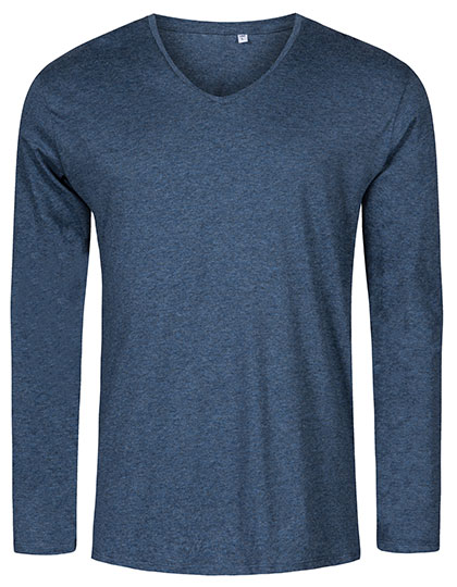 Herren-Longsleeve mit V-Ausschnitt