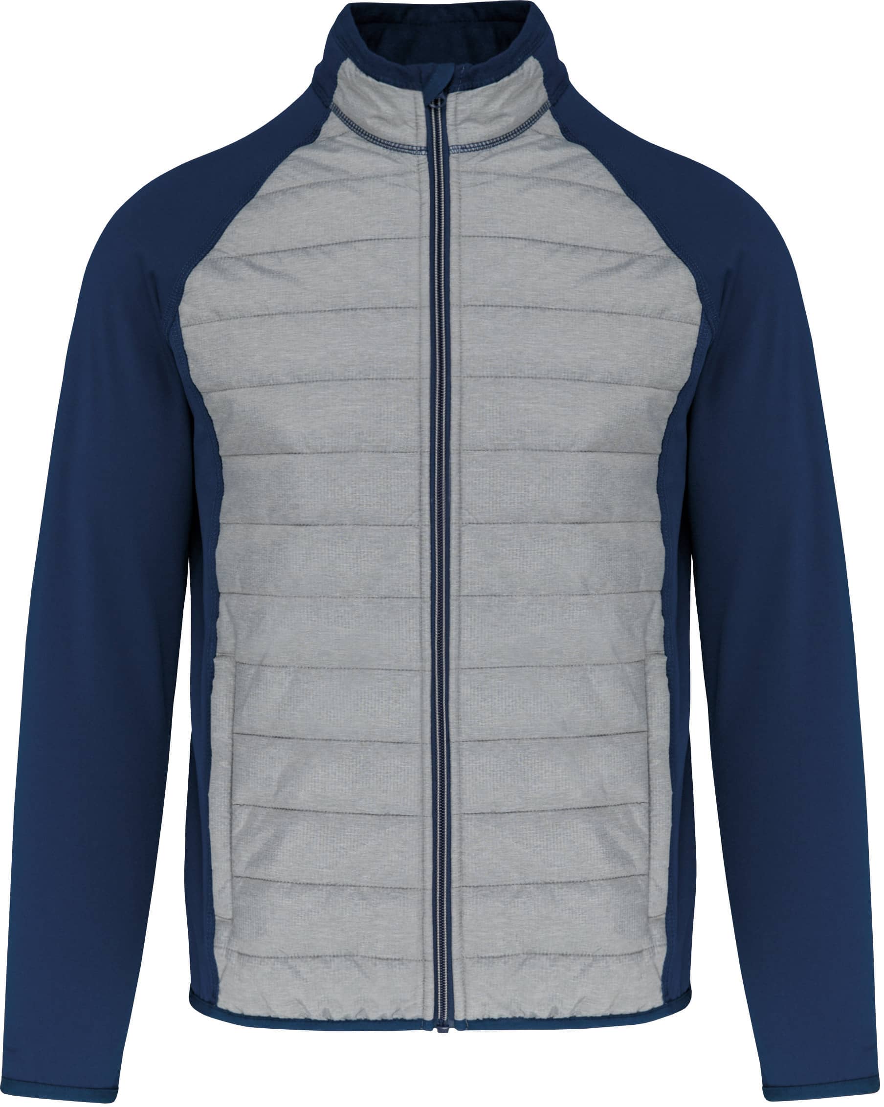 Sportweste aus Bi-Material PA233A - Marl Grey / Sporty Navy