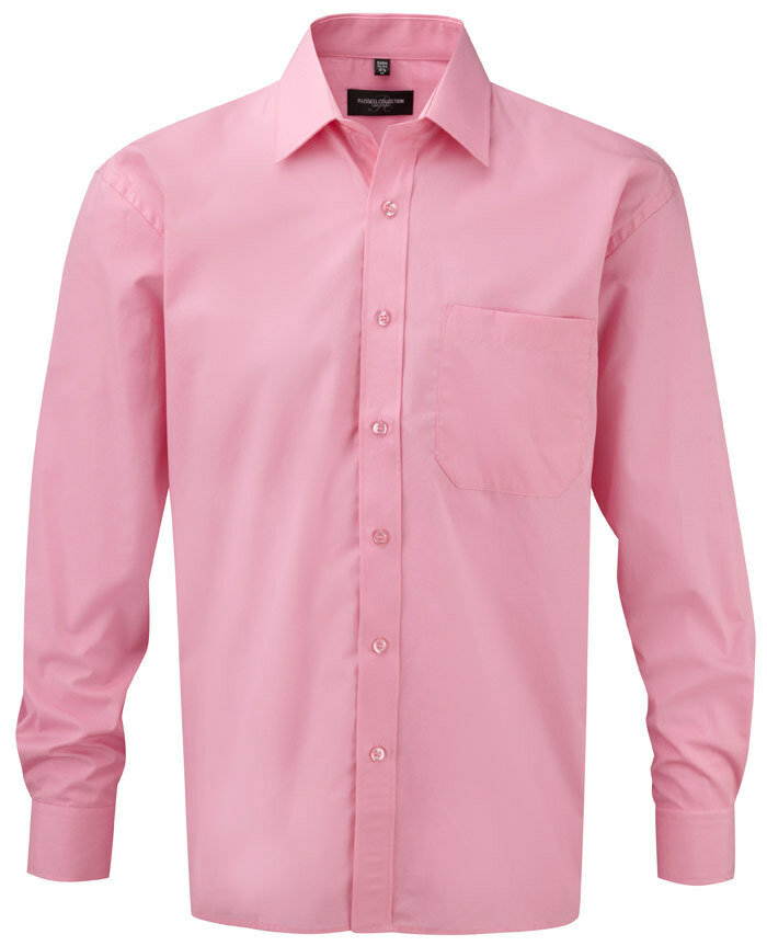 Men's Long Sleeve Classic Pure Cotton Poplin Shirt