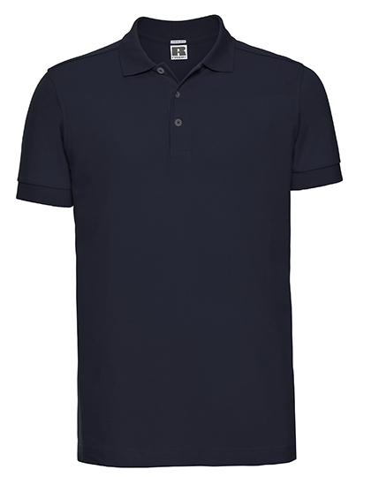 Elastisches länger geschnittenes figurnahes Herren-Poloshirt