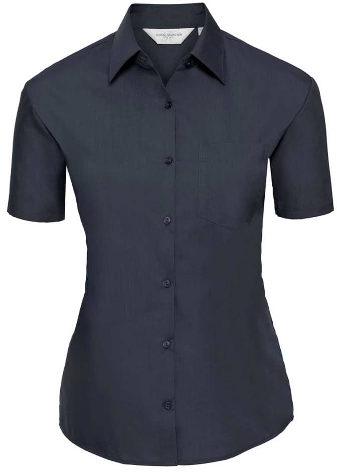 Ladies' Short Sleeve Classic Polycotton Poplin Shirt