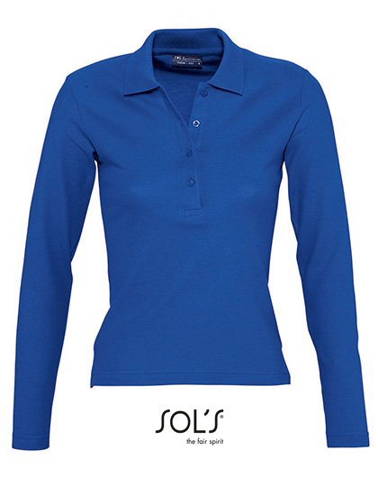 Damen Langarm-Poloshirt "Podium"