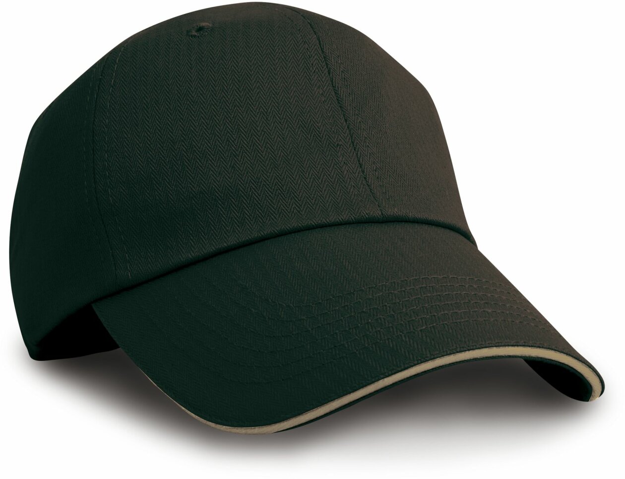 Herringbone Cap With Sandwich Peak