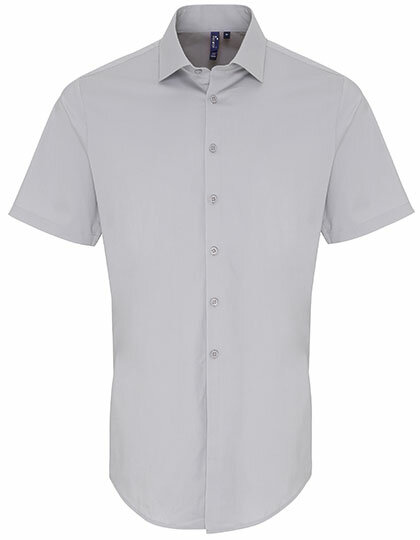 Men´s Stretch Fit Poplin Short Sleeve Cotton Shirt