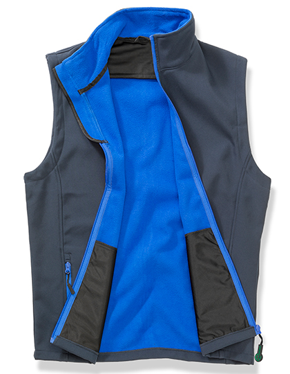Herren Softshell-Bodywarmer mit Kinnschutz