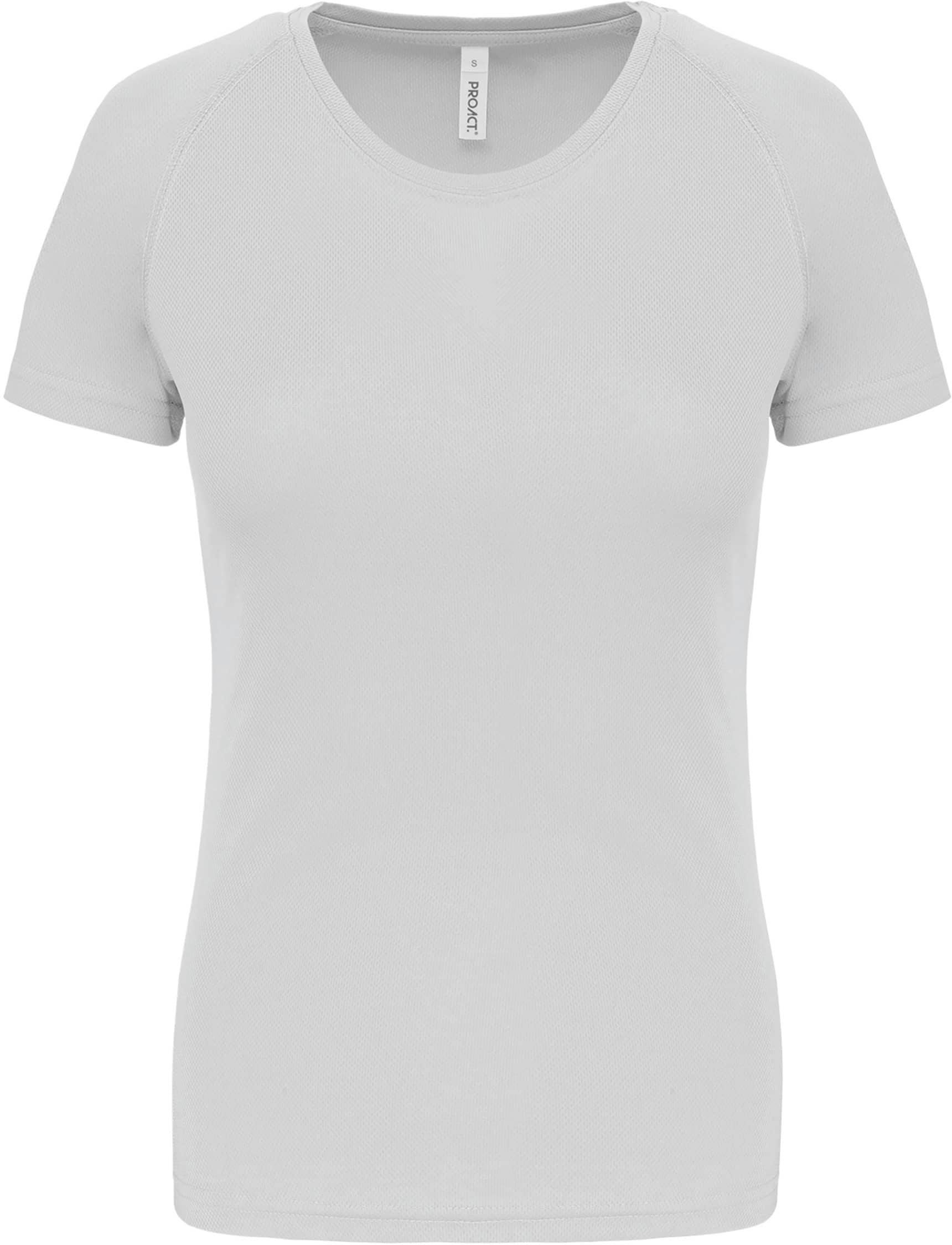 Damen Basic Sport Funktionsshirt Kurzarm - White