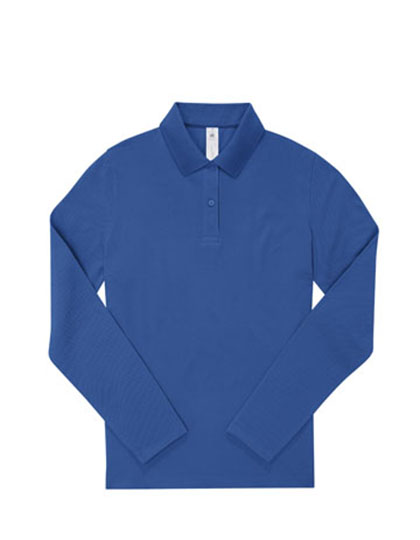 Damen Langarm-Poloshirt aus nachhaltigerer Baumwolle
