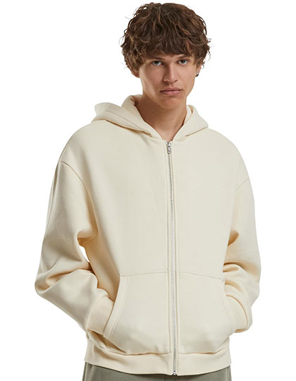 Oversized Unisex-Zip-Hoodie mit überschnittenen Schultern