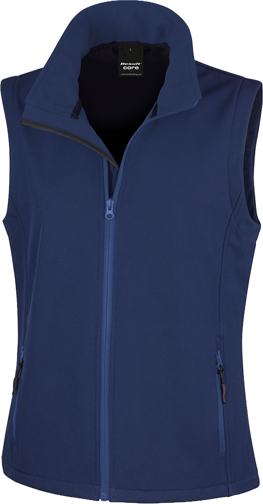 Women´s Printable Softshell Bodywarmer with Recycled Fleece Inner