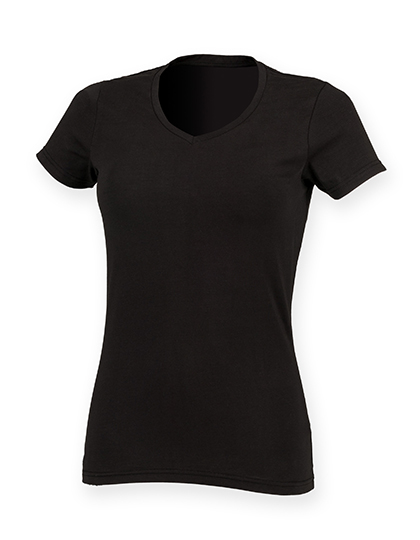Weiches Damen "Feel Good" T-Shirt mit V-Ausschnitt