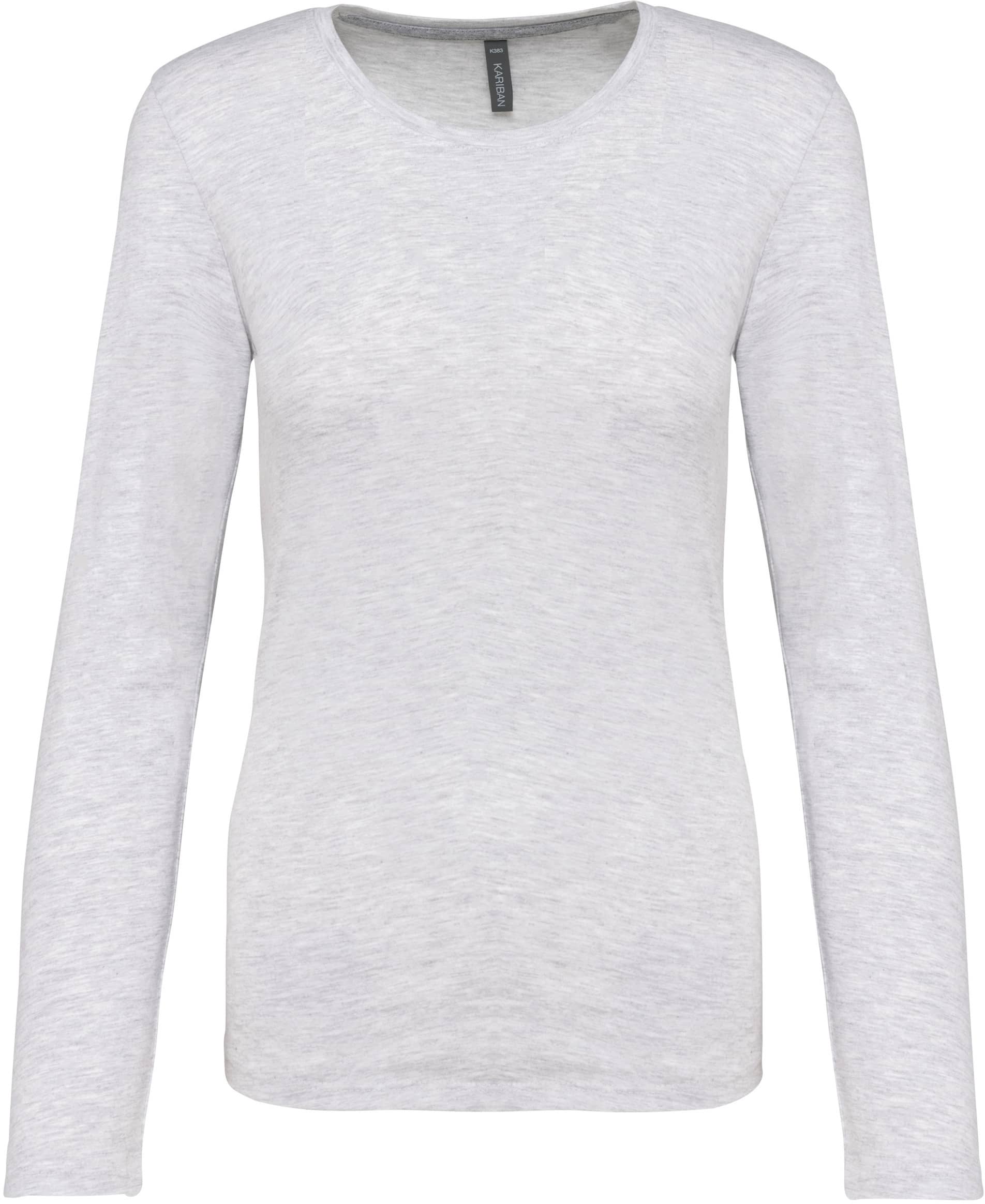 Ladies` Long-sleeved Crew Neck T-shirt