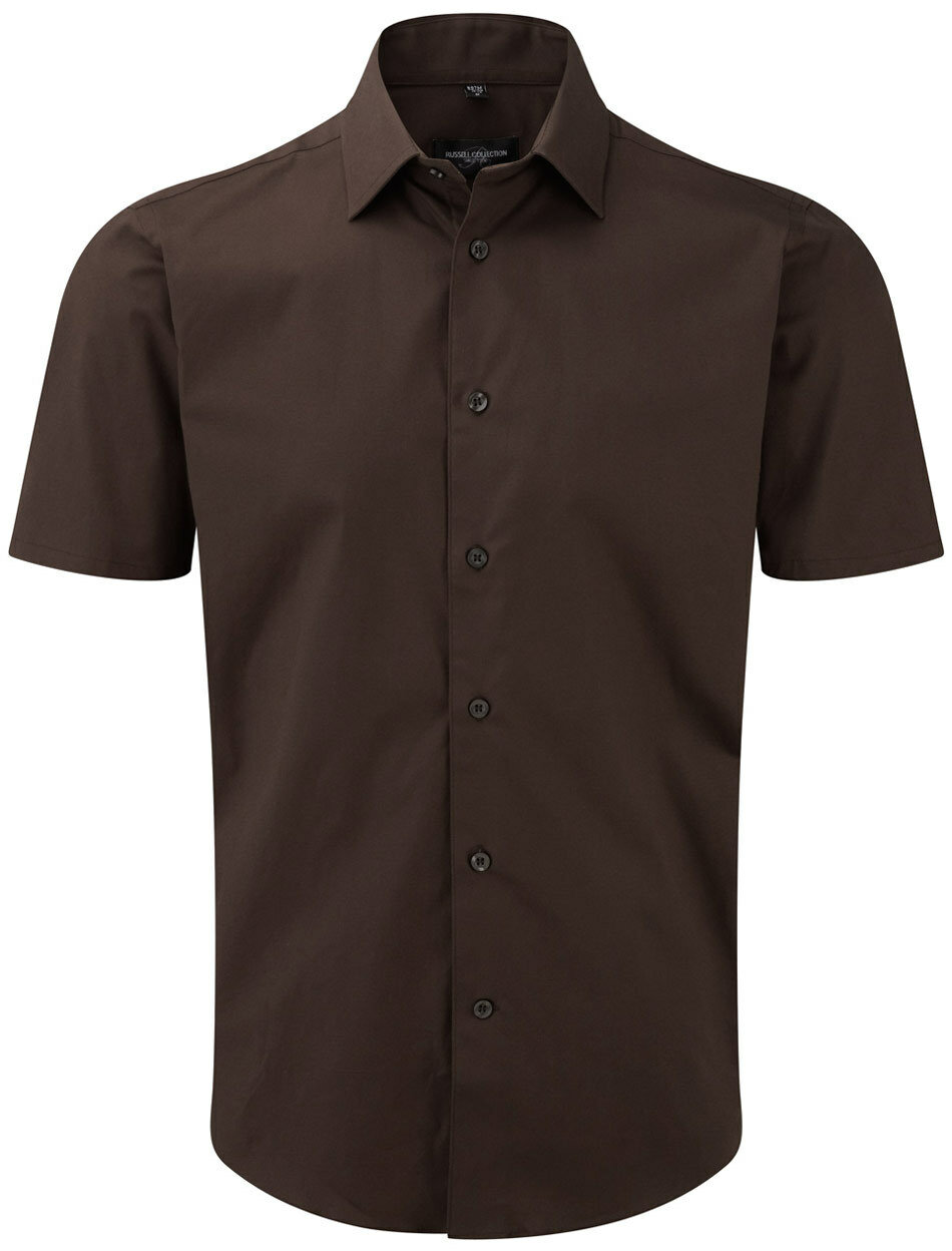 Men's Short Sleeve Fitted Stretch Shirt