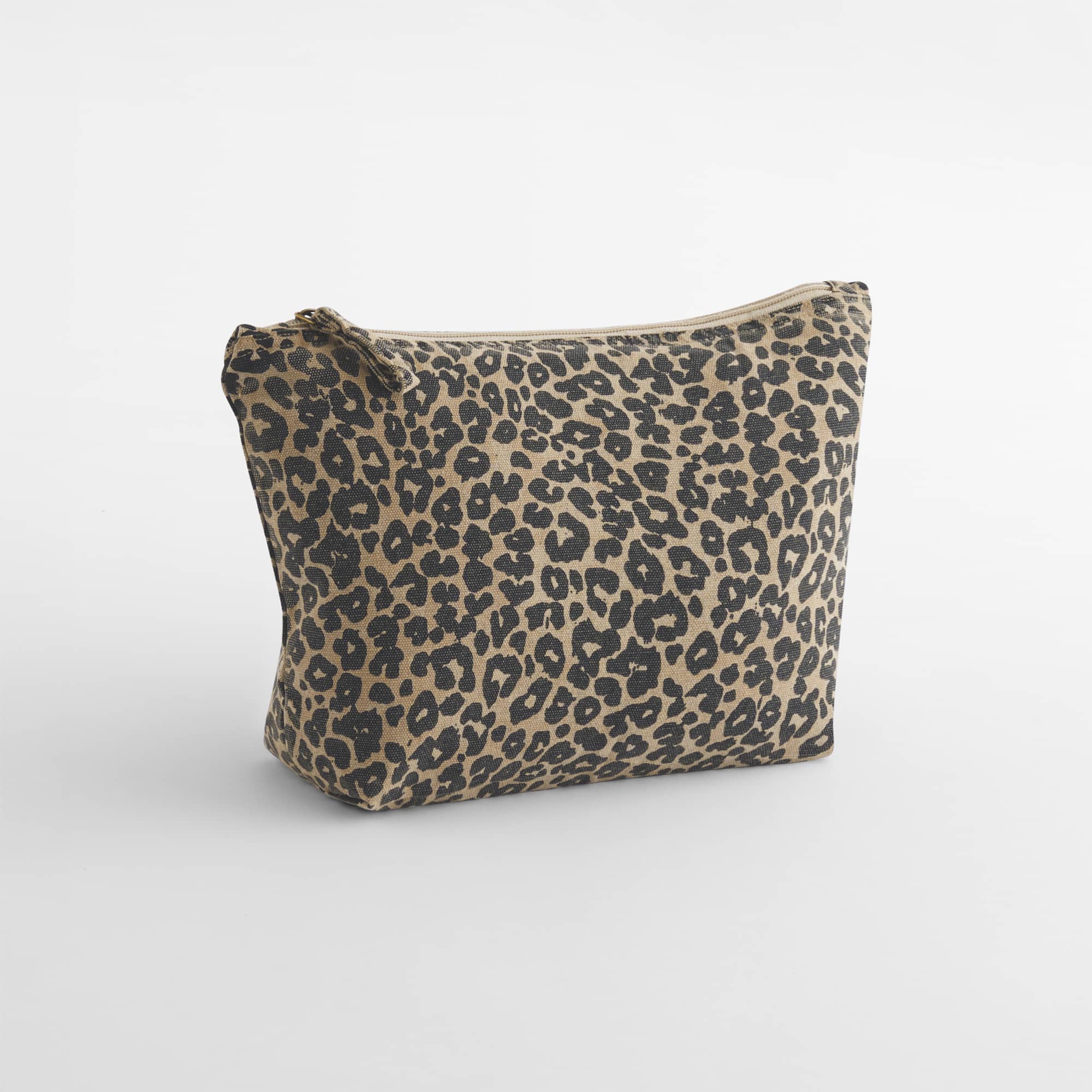 Leopard Print Canvas Accessory Bag