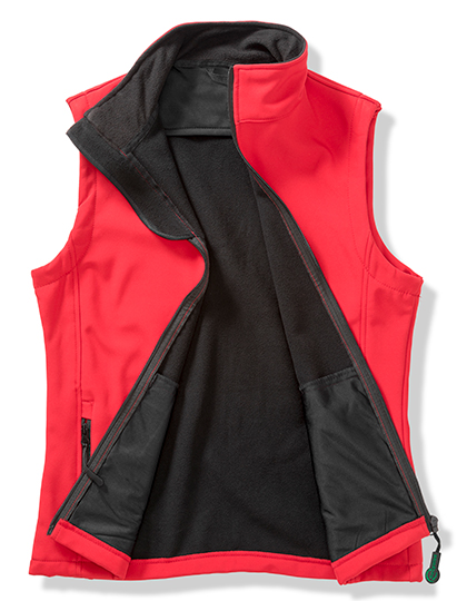 Damen Softshell-Bodywarmer mit Kinnschutz