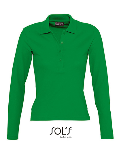 Damen Langarm-Poloshirt "Podium"