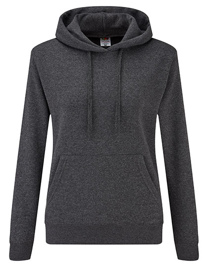 Flauschiger klassischer Damen-Hoodie mit Kängurutasche
