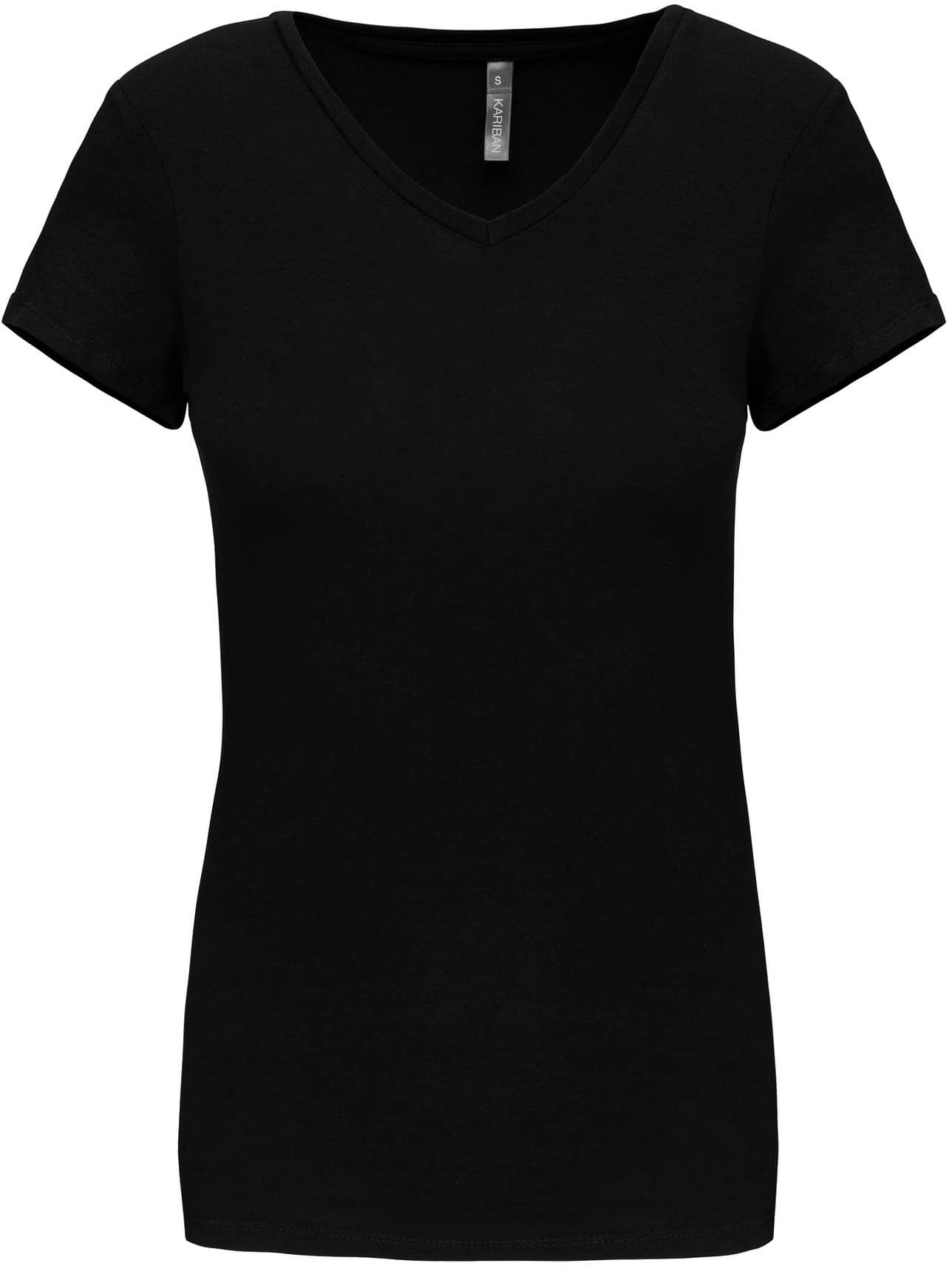 Kurzarm-Damen-T-Shirt mit V-Ausschnitt