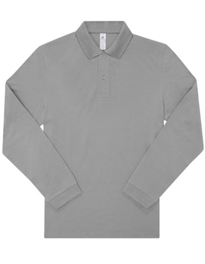 Schweres Unisex Langarm-Poloshirt aus nachhaltigerer Baumwolle