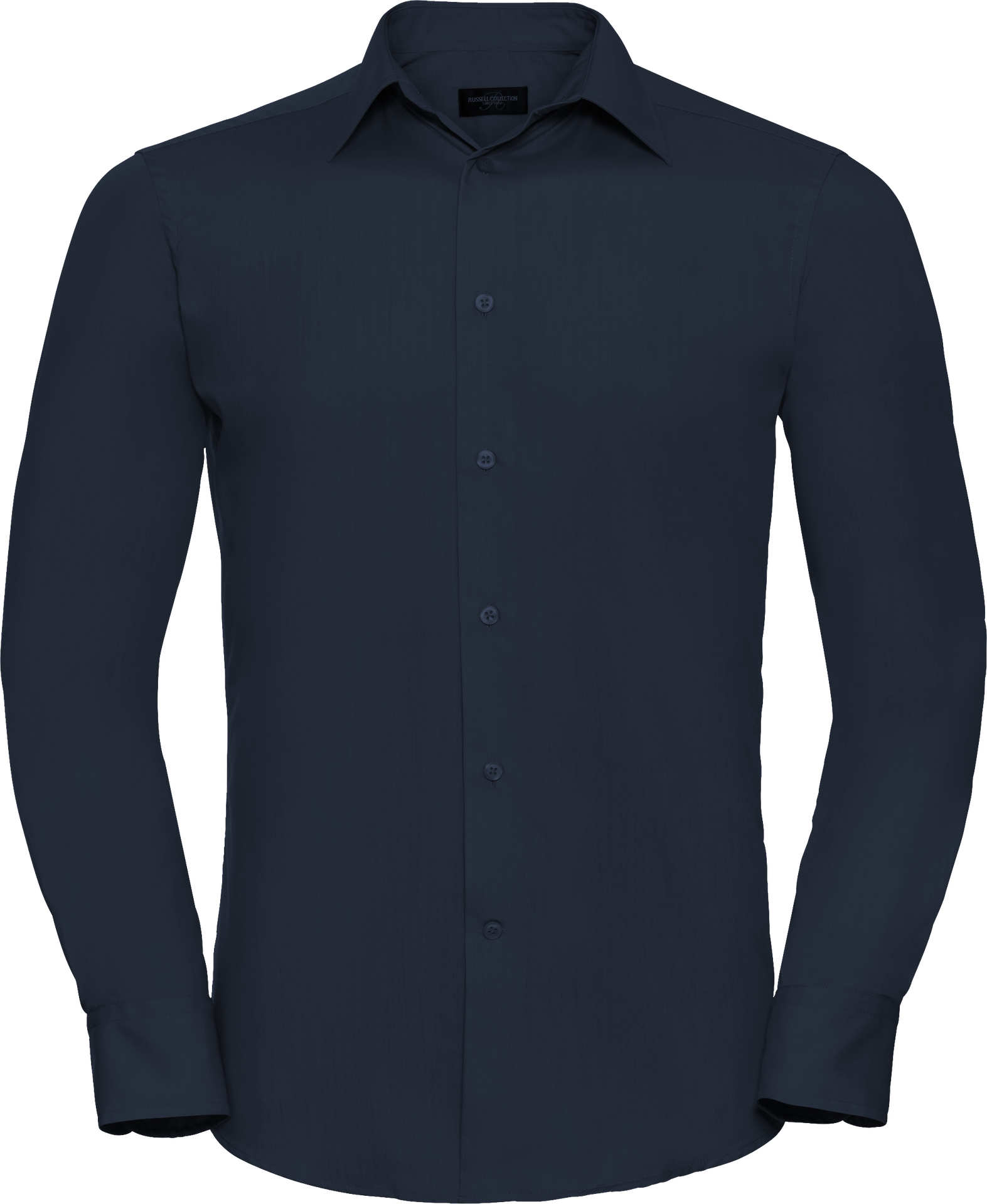 Men's Long Sleeve Tailored Polycotton Poplin Shirt