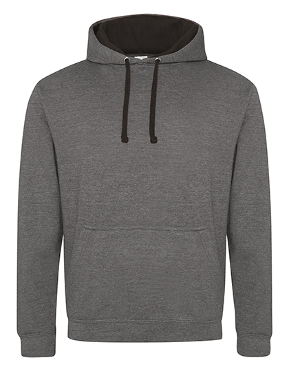 Flauschiger Herren-Hoodie mit Kontrastkapuze