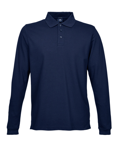 Herren Premium Stretch Langarm-Poloshirt