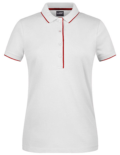 Klassisches Damen-Polo mit Kontraststreifen