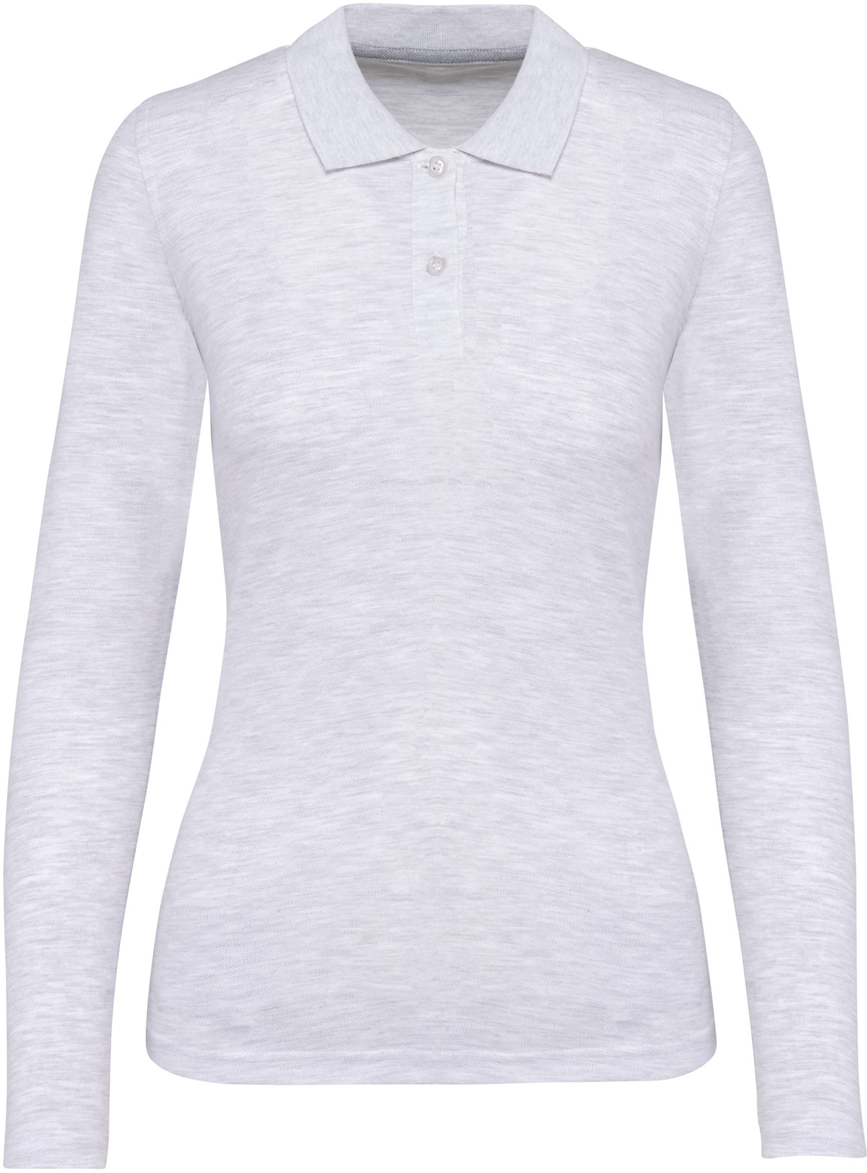 Damen Piqué Poloshirt Langarm