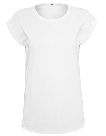 Sportliches leicht tailliertes Damen-T-Shirt mit angeschrägten Ärmeln