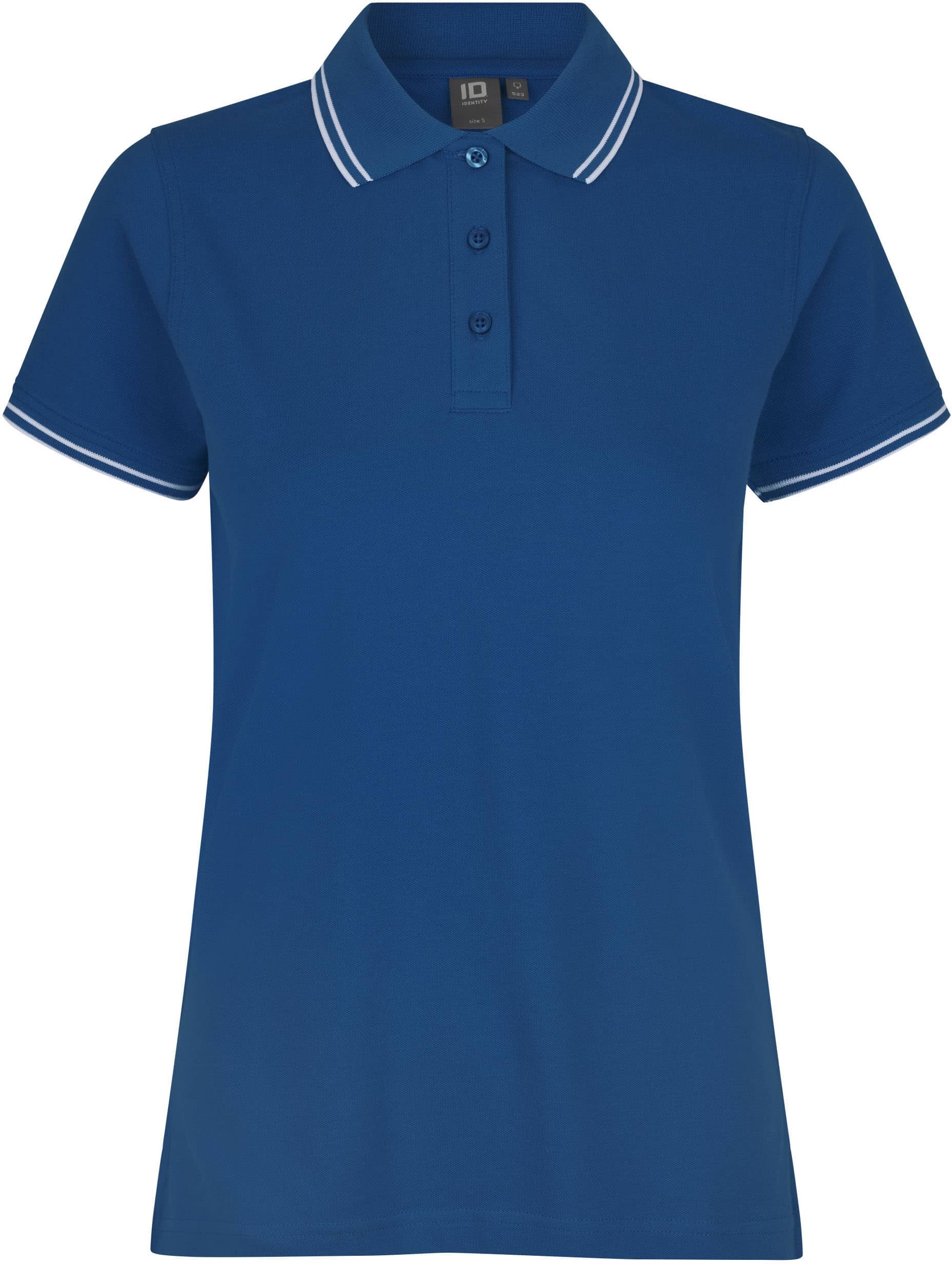 Kontrast Stretch-Poloshirt für Damen