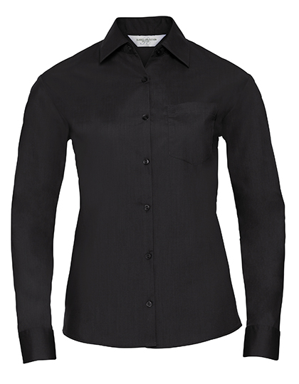 Ladies' Long Sleeve Classic Polycotton Poplin Shirt