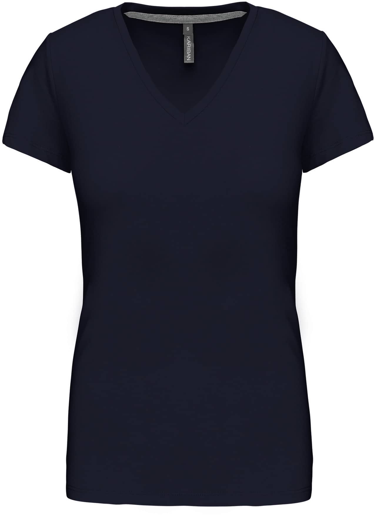 Ladies` Short-sleeved V-Neck T-Shirt