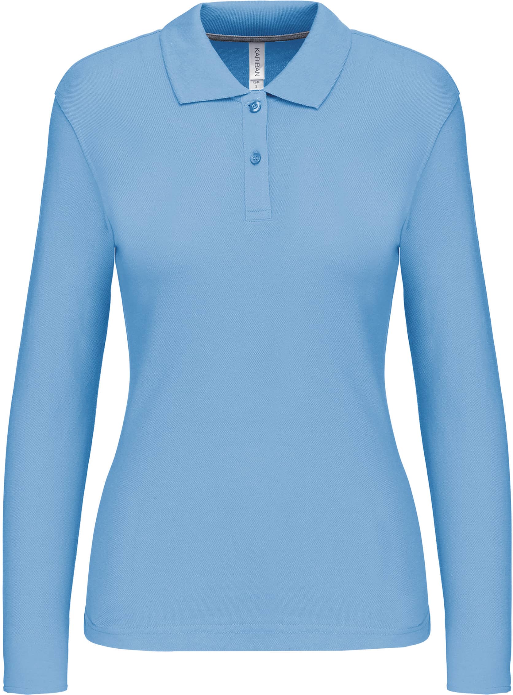Damen Piqué Poloshirt Langarm
