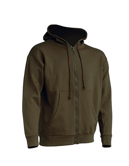 Flauschiger Herren Zip-Hoodie mit Kängurutasche