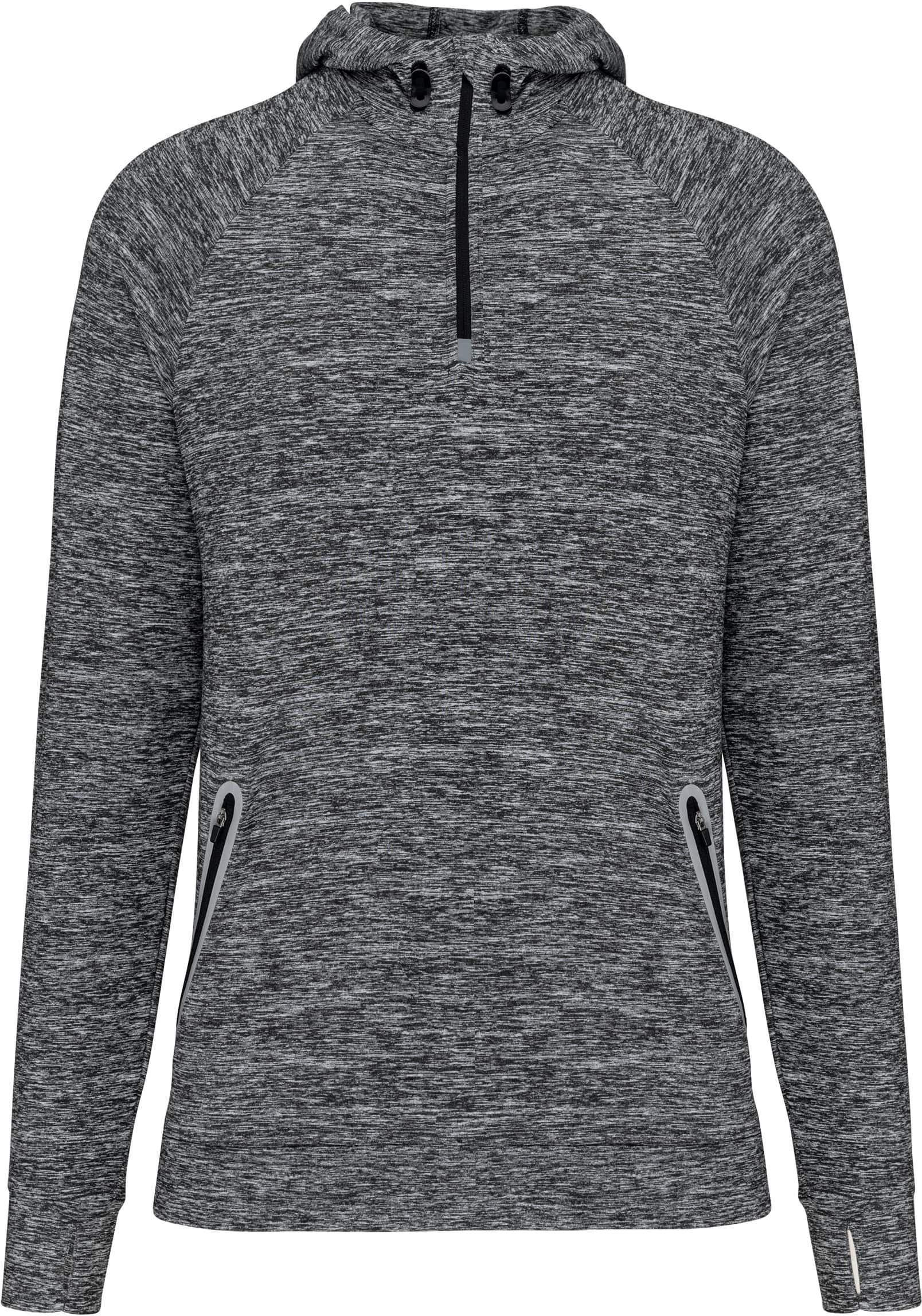 Kapuzen-Sweatshirt 1/4 Sport-Reißverschluss Unisex