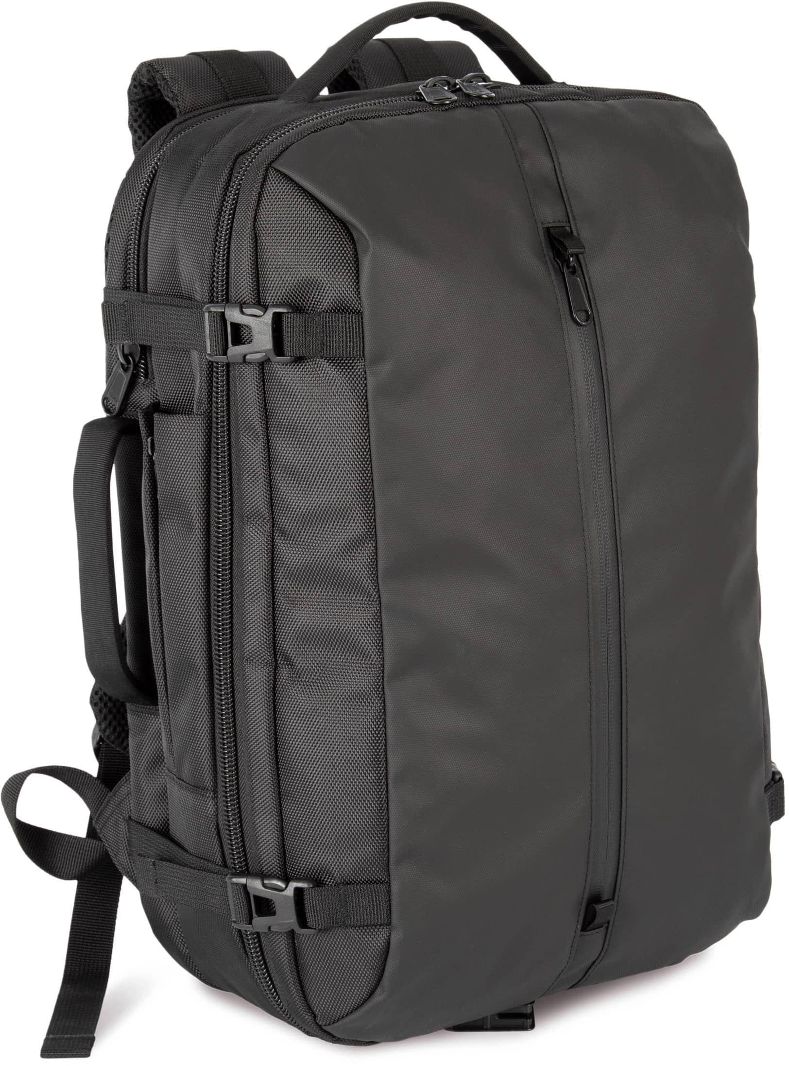 Rucksack mit farblich abgesetzten Materialien