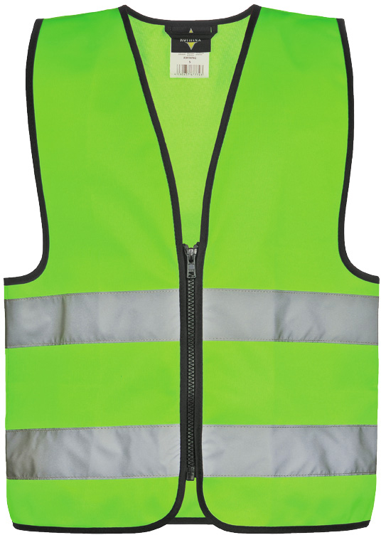 Kids´ Hi-Vis Safety Vest With Front Zipper Aalborg
