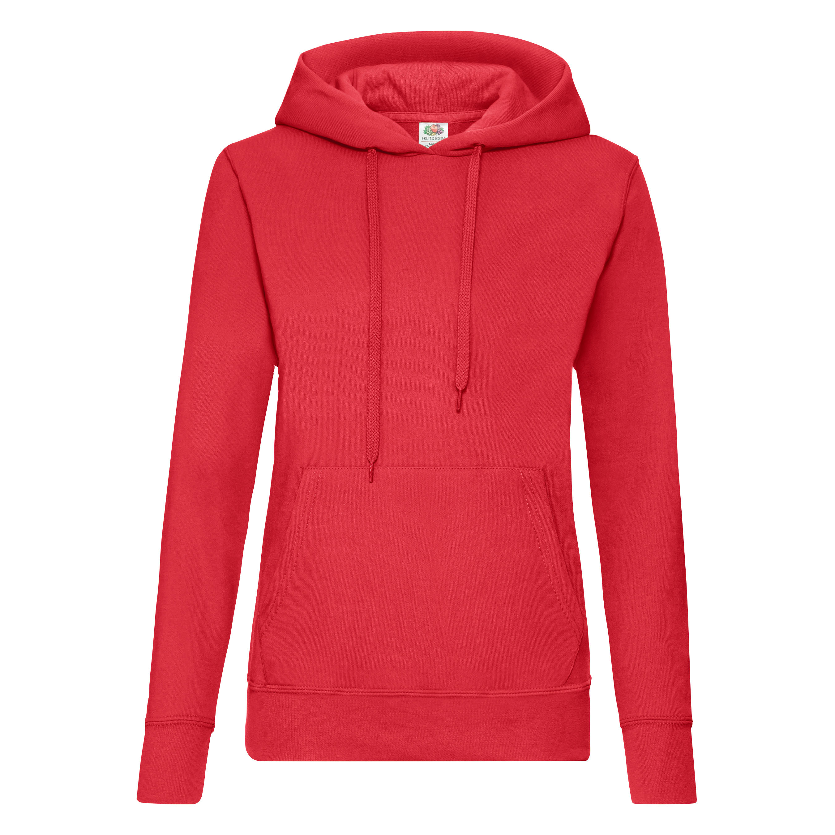 Flauschiger klassischer Damen-Hoodie mit Kängurutasche