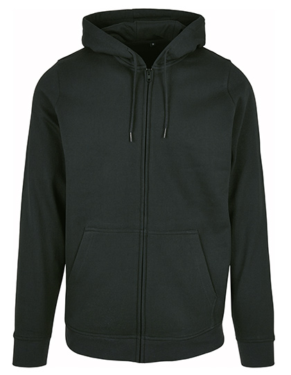 Flauschiger Basic Herren-Zip-Hoodie mit Kängurutasche