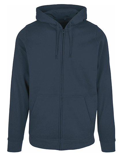 Flauschiger Basic Herren-Zip-Hoodie mit Kängurutasche