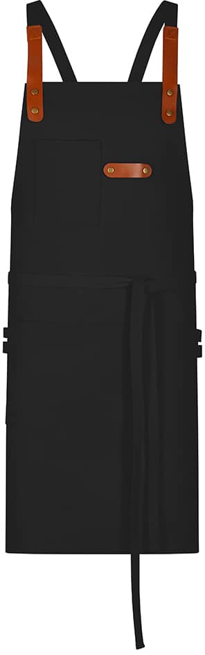 Latzschürze Canvas mit Zier-Label