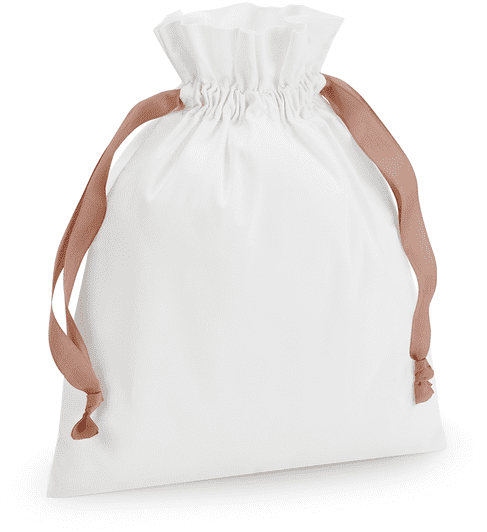 Cotton Gift Bag with Ribbon Drawstring