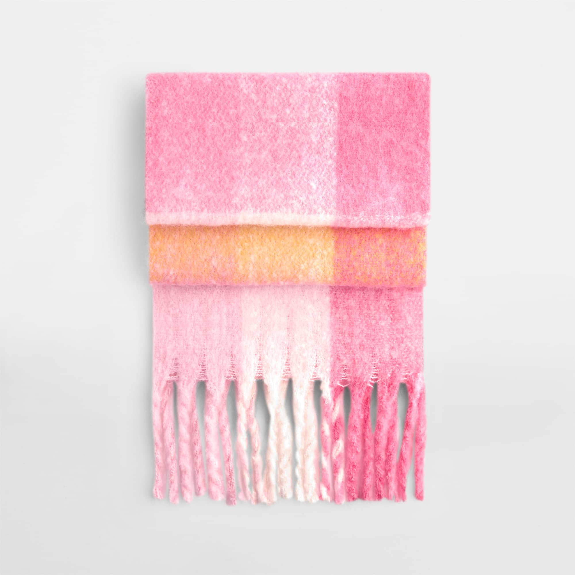 Fluffy Check Scarf