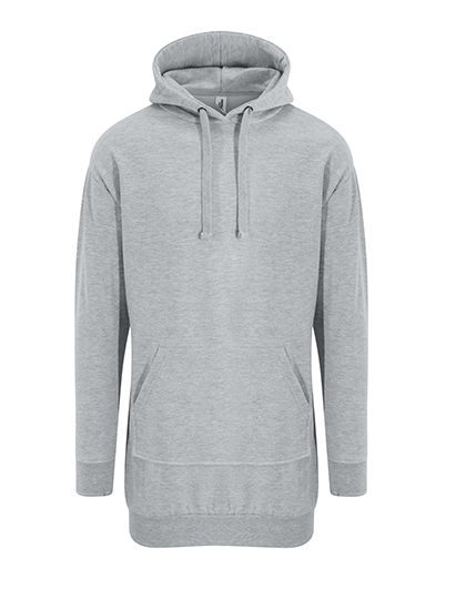 Bequem geschnittenes Hoodie-Kleid mit Kängurutasche