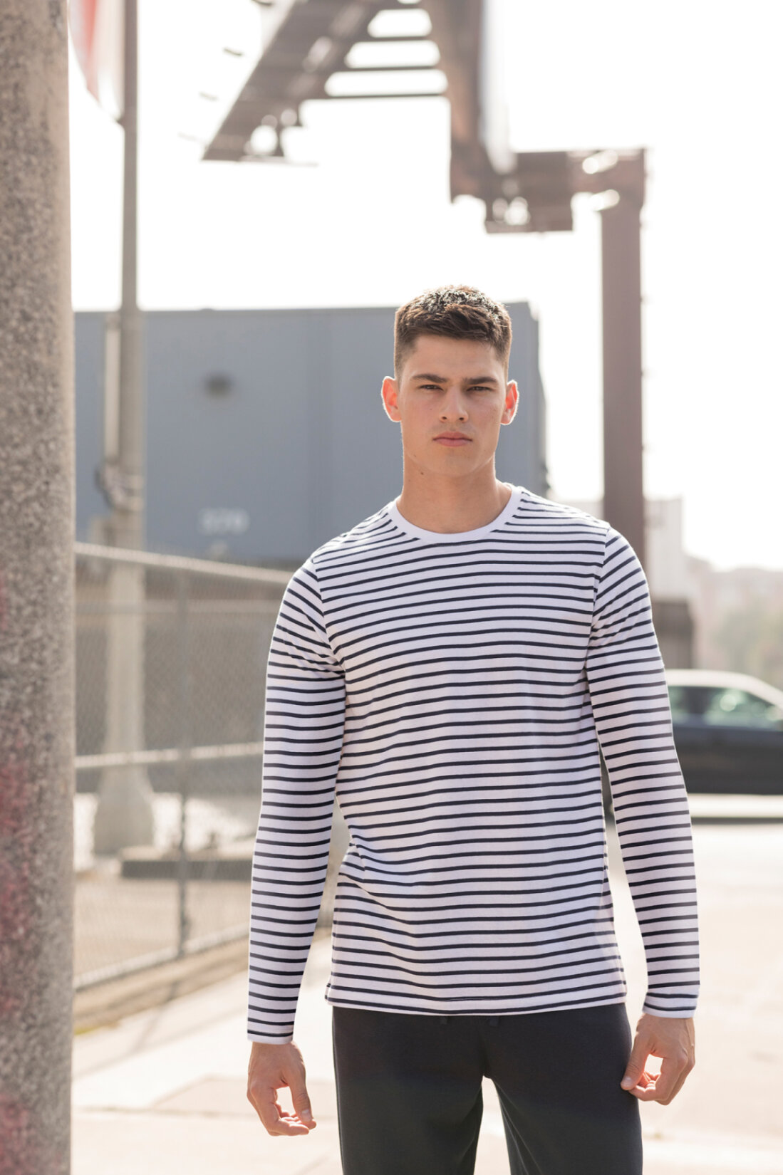 Unisex Long Sleeved Striped T