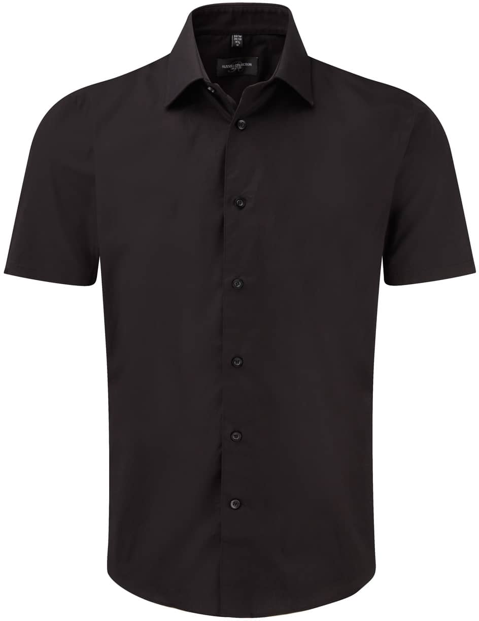 Men's Short Sleeve Fitted Stretch Shirt