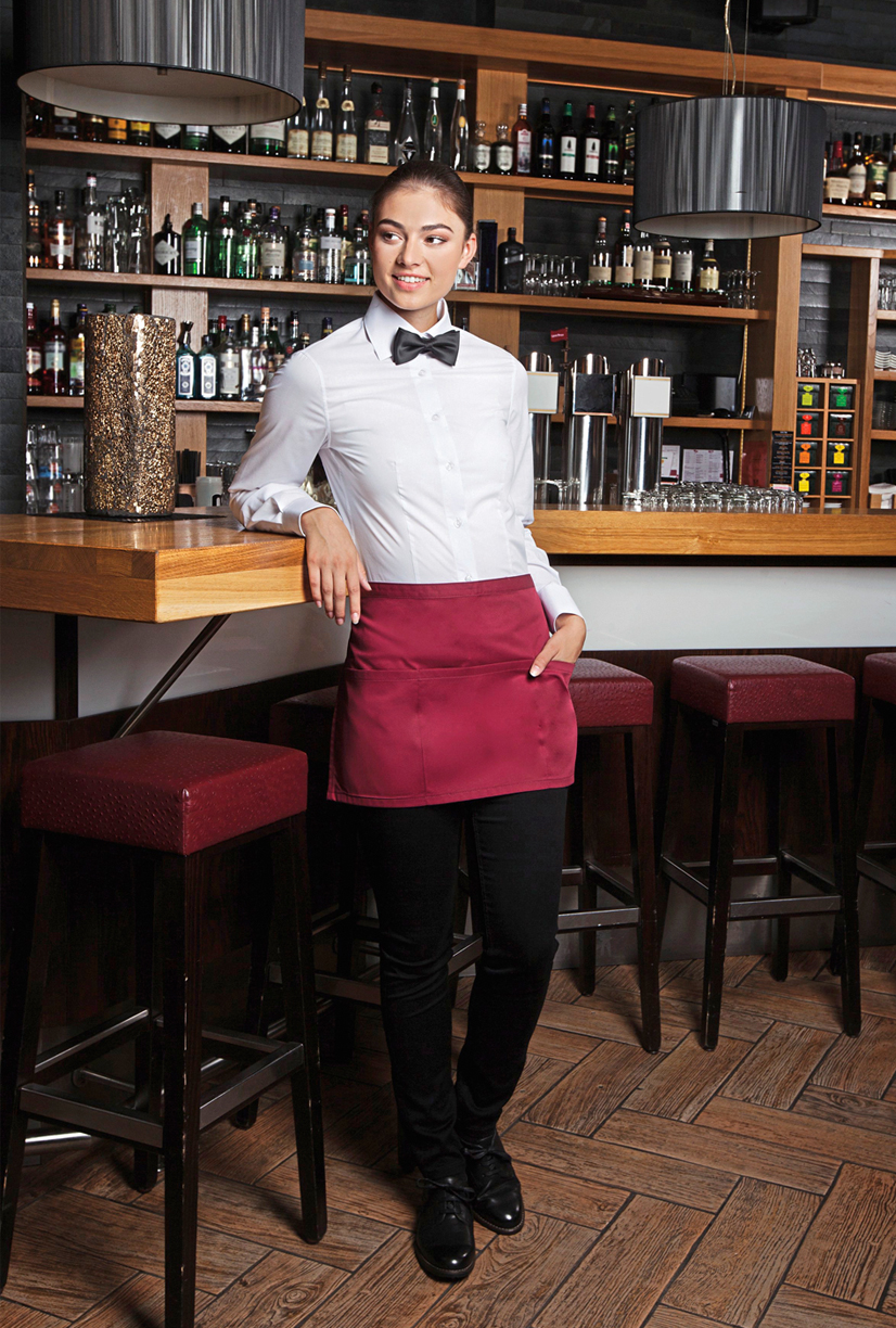 Schwarze Bistro-Schürze mit Tasche (97 x 74 cm Schwarze Bistro-Schürze mit Tasche (97 x 74 cm