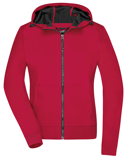 Damen-Softshelljacke Bionic-Finish-Eco und Kängurutasche