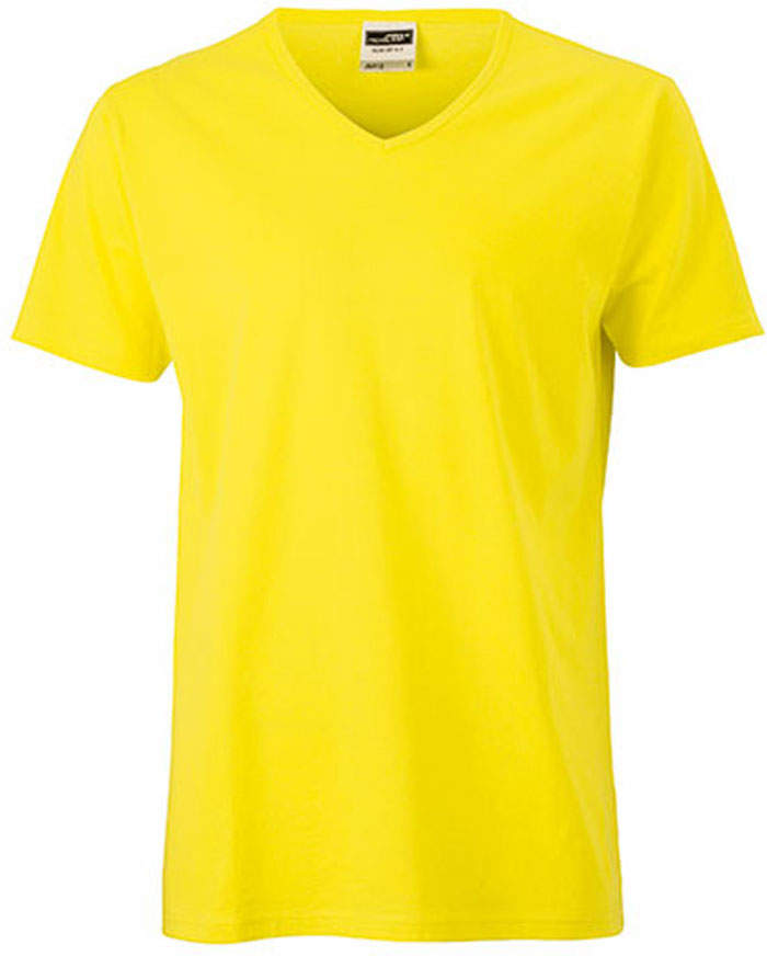 Herren T-Shirt mit V-Ausschnitt in Slim Fit