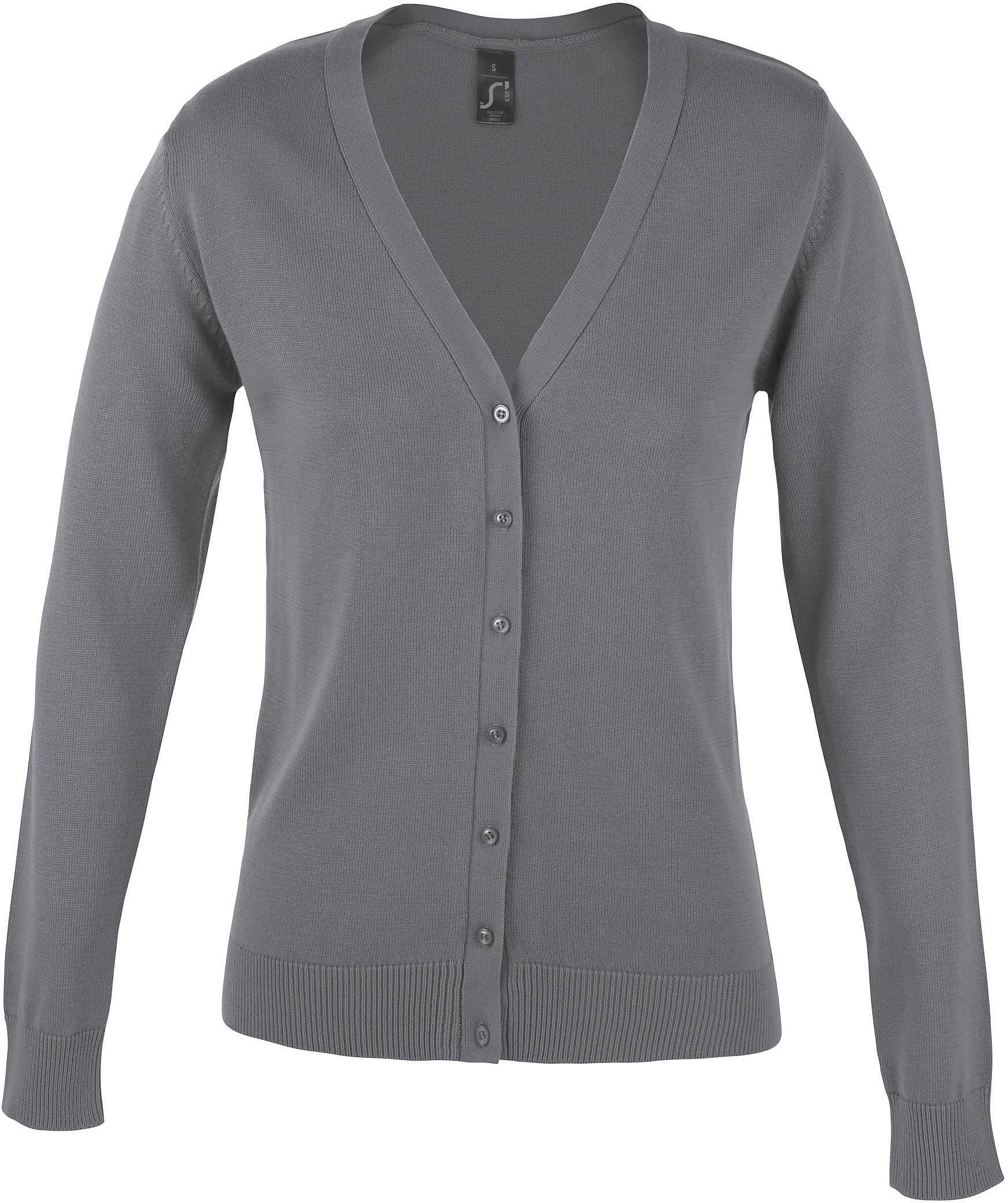 Women´s Golden V-Neck Knitted Cardigan