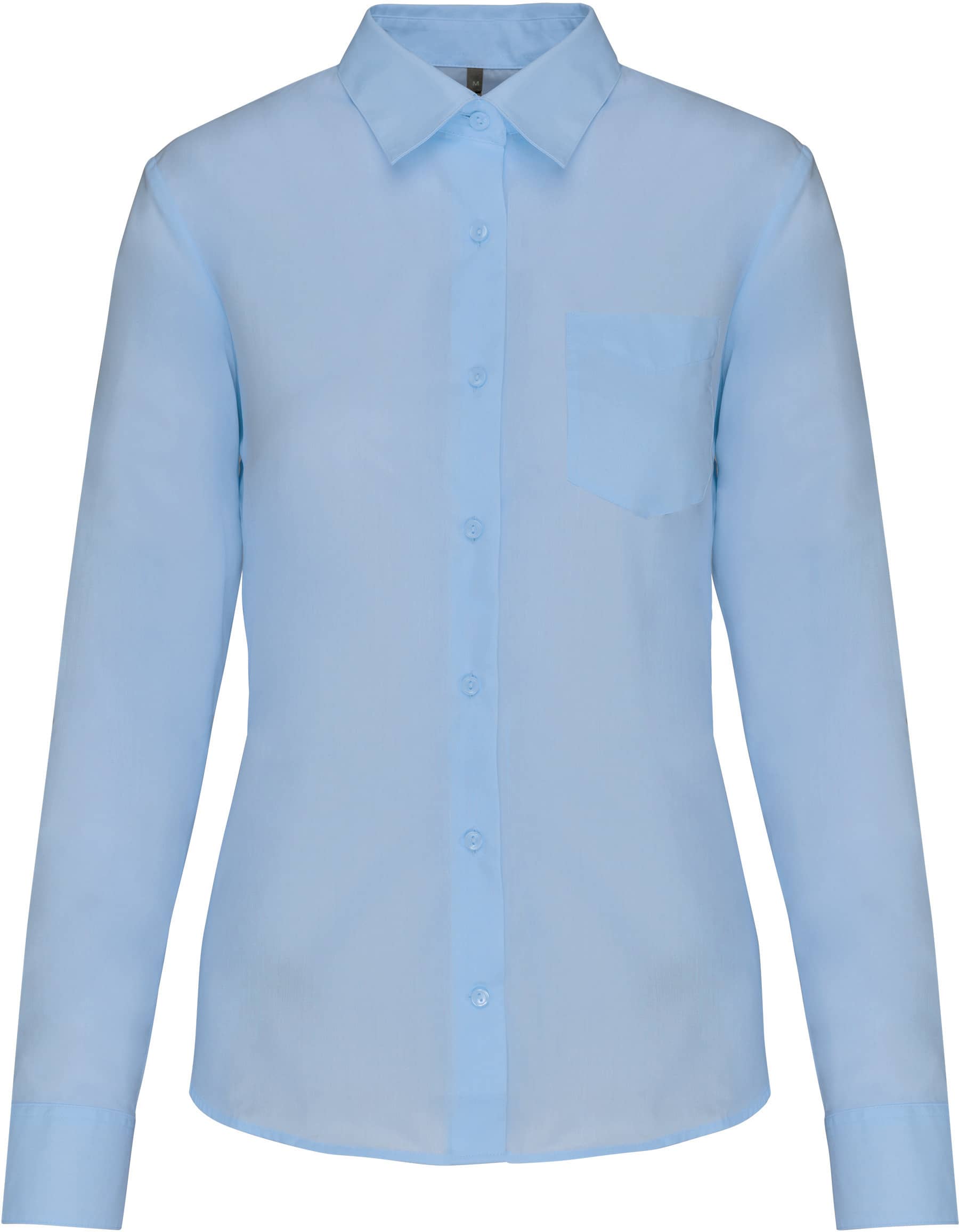 Popeline-Hemd Baumwollpolyester pflegeleicht für Damen